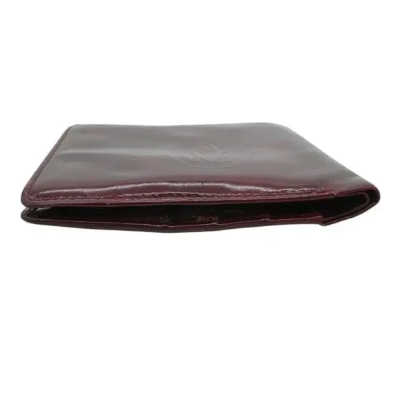 Cartier Red Double C Logo Bifold Shiny Leather Must de Wallet